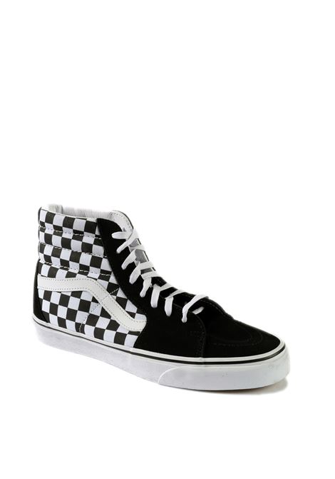 Black ì/white sk8 check sneaker VANS | VN0A32QGHRK1SK8-HI-HRK1